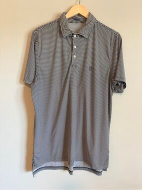 B. Draddy Men's Short Sleeve Striped Polo Shirt